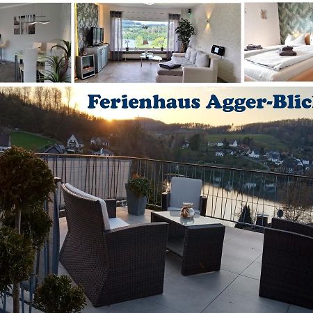 גומרסבך Seeblick-Ferienwohnung Im "Ferienhaus Agger-Blick" Mit Traumhafter Sonnen-Terrasse, Sauna, E-Kamin & Kajak מראה חיצוני תמונה